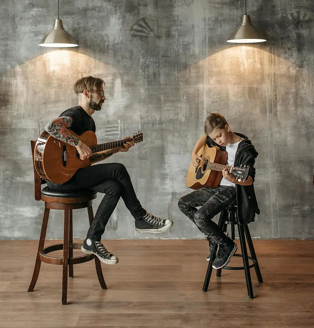 Person praying with Bible and journal